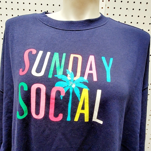 Crown&Ivy Plus Size Oversized French Terry Top XXL - Picture 2 of 10